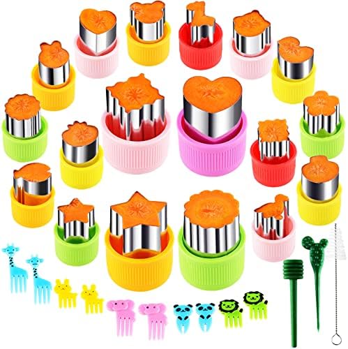 Couuwick Vegetable Cutter Shapes Set Mini Cookie Cutters Small