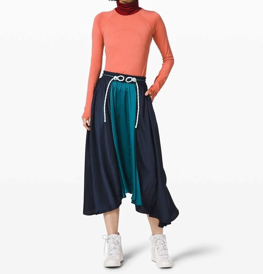 LULULEMON X ROKSANDA Face Forward Skirt (True Navy/Emerald/Frost) …, Large at  Women’s Clothing store