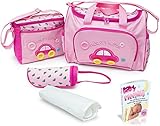 Sale! Pink Baby Diaper Bag, Large Diaper Bag with Small Travel Nappy Bag, Changing Pad & Baby Bottle Bag, Multi-Function Waterproof Tote Bag for Mom, A Perfect Baby Shower Gift. with eBook.