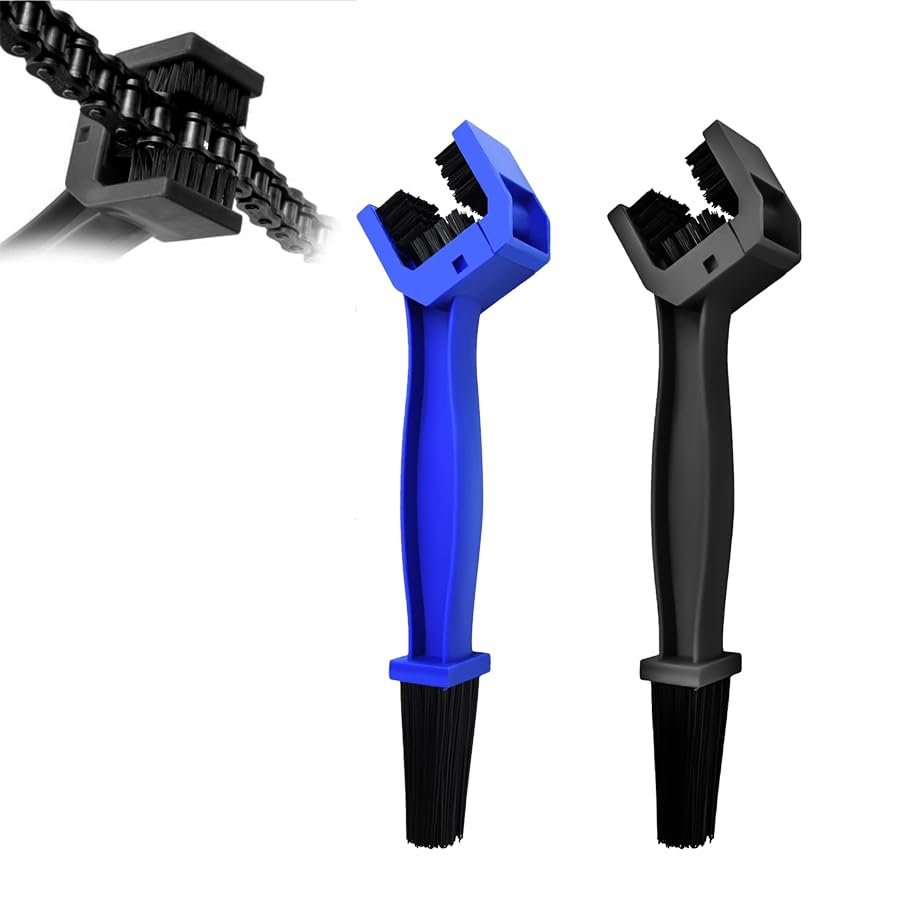 Photo 1 of 2 PCS Bike or Motorcycle Chain Washer,Grunge Brush Chain Degreaser for Bicycle Motorcycle Chain Brush, Universal Bicycle Chain Cleaning Brush Tool for Mountain Bike Heavy Duty Motorcycle ?(Blue?Black)