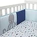 Lambs & Ivy Oceania 4-Piece Crib Bumper - Ocean Underwater Theme - Blue