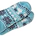 EBMORE Women Slipper Fuzzy Socks Fluffy Cozy Cabin Warm Winter Soft Thick Comfy Fleece Christmas Anti Slip Home Stocking Stuffer(Light Blue Color)