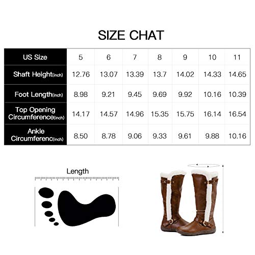 PENNYSUE-Womens-Winter-Fur-Lined-Warm-Snow-Knee-High-Boots-with-Zipper