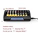 M2cpower 8 Slot/Bay Smart LCD Battery Charger for AA&AAA Ni-MH Ni-Cd Rechargeable Batteries