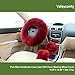 Valleycomfy Fashion Steering Wheel Covers for Women/Girls/Ladies Australia Pure Wool 15 Inch 1 Set 3 Pcs, Wine Red