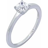 Amazon Essentials Sterling Silver Fancy Shape Solitaire Ring made with Infinite Elements Zirconia