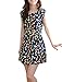 Allegra K Ladies Sleeveless All Over Dots A Line Dress S Dark Blue