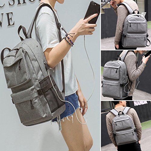 image for Laptop Backpack, Lmeison 15.6 Inch College Backpack with USB Charging 