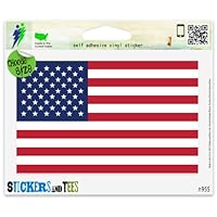 USA National Flag Vinyl Car Bumper Window Sticker 3" x 2"