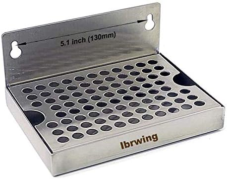 iBrewing Stainless steel Wall Mount drip tray kegerator home brew bar pub, SS304 Wall Mount