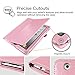 Fintie Folio Leather Case for iPad 2/The New iPad - Built-in Magnet for Sleep/Wake Feature - Pink
