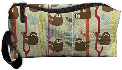 Sloths Climbing Trees Multi-functional Cosmetic Makeup Bag Zipper Closure Bags Toiletries Organizer Bag