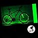 LEDMO (2 pack)Bicycle Bike Rim Lights, 20 LEDs Green Wheel Lights, LED String Light Green Bicycle Bike Wheel Rim Copper Wire Starry Light , Perfect for Safety and Fun color - Battery