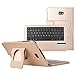 IVSO Samsung Galaxy Tab A 10.1 Keyboard case - Ultra-Thin PU Leather DETACHABLE Bluetooth Keyboard Stand Case / Cover for Samsung Galaxy Tab A SM-T580N/T585N 10.1-inch 2016 Tablet(Gold)
