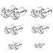 Sumind 6 Pairs 18G Stainless Steel Cubic Zirconia Studs Earrings Cartilage Ear Helix Tragus Barbell Piercings, 6 Size