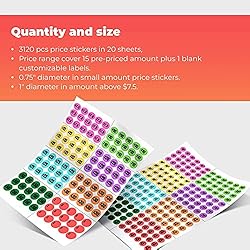 Mobiusea Creation 3120pcs Garage Sale Stickers