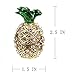 YU FENG Bling Pineapple Trinket Boxes Hinged Crystal Jeweled Enamel Trinket Jewelry Box Collectibles Gifts