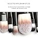 Jam Lee Makeup Brushes Set 15pcs Shiny Crystal Handle Soft Nylon Bristles Kabuki Makeup Brush Cosmetic Brushes Eyeshadow Eyeliner Blush Brushes (Silver)