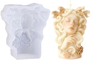 Medusa Girl Silicone Mold Food Safe Baking Tool for Handmade Soap Festival Decoration and Resin Casting Project Soap Making M