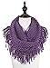stylesilove Two Tone Womens Winter Warm Mini Tube Infinity Scarf With Fringe (Purple)
