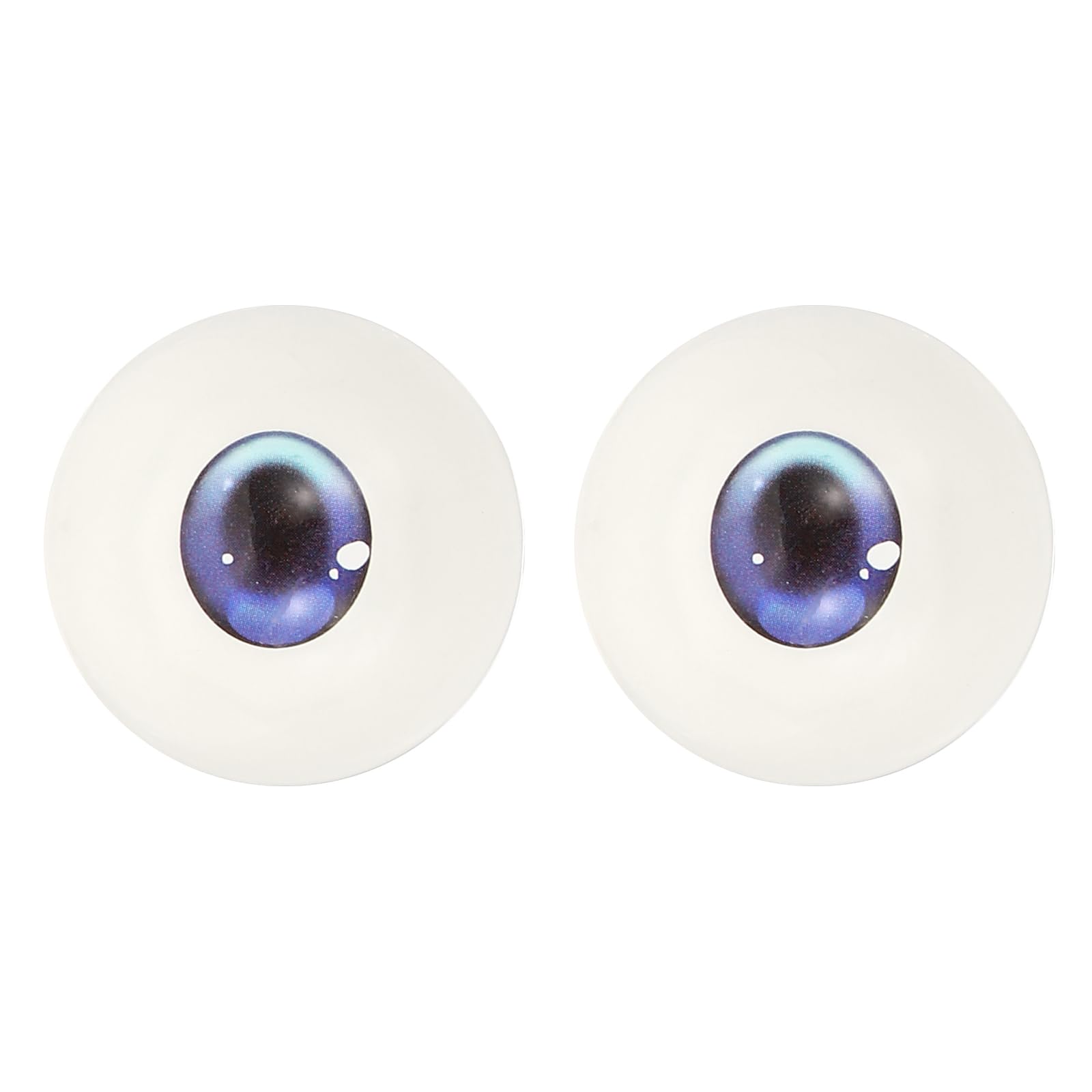 PATIKIL 32mm Safety Eyes,1 Pair Realistic Acrylic Eyes Plastic Half Eyeballs for Masks Halloween Props Art Craft, Purple Blue