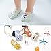 JUNOAI Toddler Non Skid No Show Socks - Low Cut Anti Slip Grip Slippers for Baby Kids Boys Girls 10 Pairs (3-4T, Dinosaur)