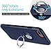 ICONFLANG iPhone 8 Plus Case, iPhone 7 Plus Case, 360 Degree Rotating Ring Kickstand Case Shockproof Impact Protection [Support Magnetic Car Mount Case] for iPhone 8 Plus / 7 Plus (2018) - Navy