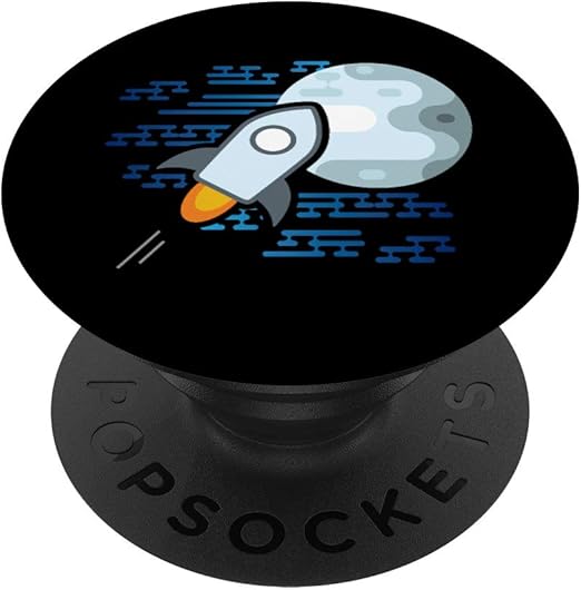 Amazon Com Xlm Stellar Rocket Moon Crypto Cryptocurrency Popsockets Popgrip Swappable Grip For Phones Tablets