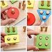 Wooden Geometric Shapes Sorter and Colors Recognition Stacking Toys for Toddlers