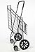 Folding Shopping Cart with Double Basket- Jumbo Size 150 lb Capacity Black, Grocery Shopping Made Easy w/ Spinning Wheels