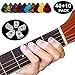 40 Pcs Silicone Guitar Finger Guards Guitar Fingertip Protection Covers Caps with 10pcs Guitar Picks for Stringed Instruments(5 Sizes)