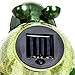 ReLIVE 6 Inch Bronze Green Metal Frog Cracked Glass Ball Outdoor Solar Powered LED Garden Light