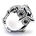 Women's Fashion Lovely Owl Crystals Quartz Finger Ring Watch with Gift Box