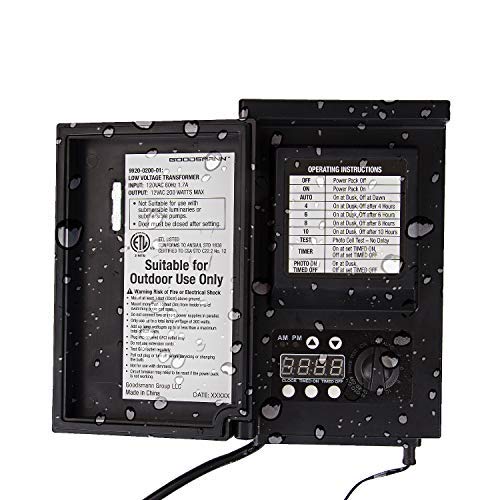 Malibu LED 200 Watt Low Voltage Transformer Power Pack with Digital Timer and Photo Eye