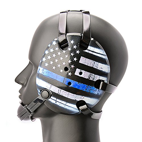 Geyi Wrestling Headgear Thin Blue Line American Flag Digital Printing Art - Thumbnail 2