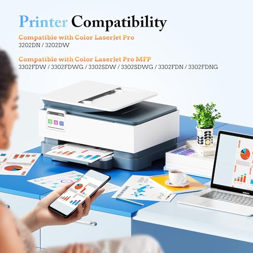 LxTek 219X Toner 219 with Chip 219A Compatible Black for HP 219X Toner Set Original for HP Color LaserJet Pro MFP 3302FDWG for HP Color LaserJet Pro MFP 3302SDWG 3302FDW 3202DW 3302 (Pack of 4)