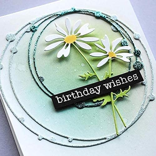 3D Spotty Circle Frame Cutting Dies for Card Making，Cutting Dies Cut Stencils for DIY Scrapbooking Photo Album Decorative Embossing Paper Dies for Card Making Templated+Cute Brooch Pin