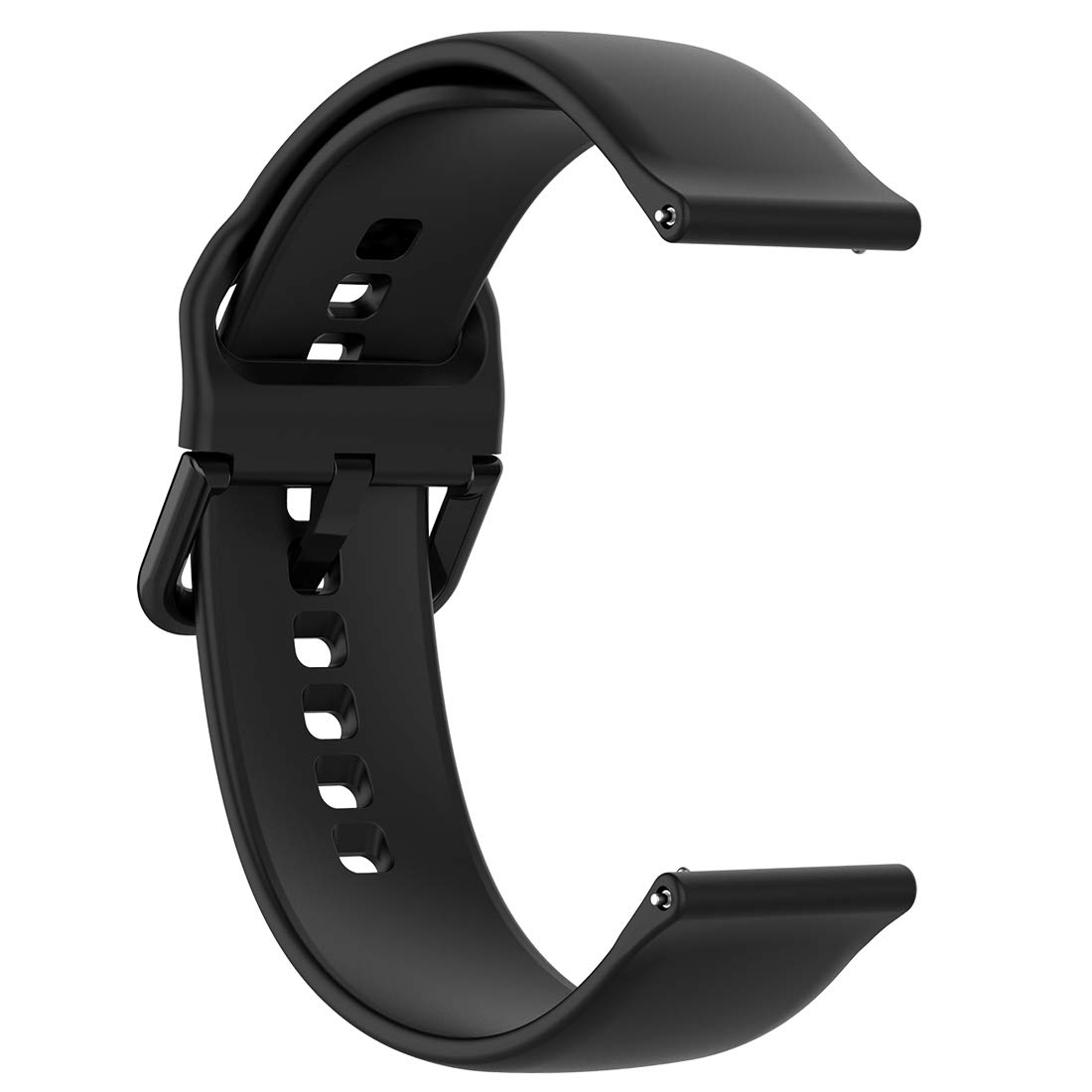 AWADUO Compatible For Samsung Galaxy Watch Active SM-R500 Replacement Band, Replacement Silicone Wrist Band Strap For Samsung Galaxy Watch Active SM-R500 GPS Watch, Soft And Durable(Silicone Black)