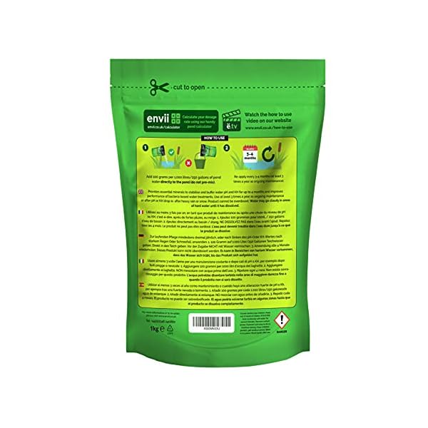 envii Pond Equaliser - Instantly Creates and Stabalises Safe pH, KH and GH Levels to Make Perfect Pond Environment (1kg)