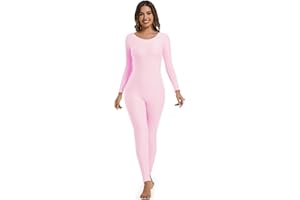Aoylisey Adult Long Sleeve Plus Size Unitard for Women One Piece Dance Bodysuits 1201
