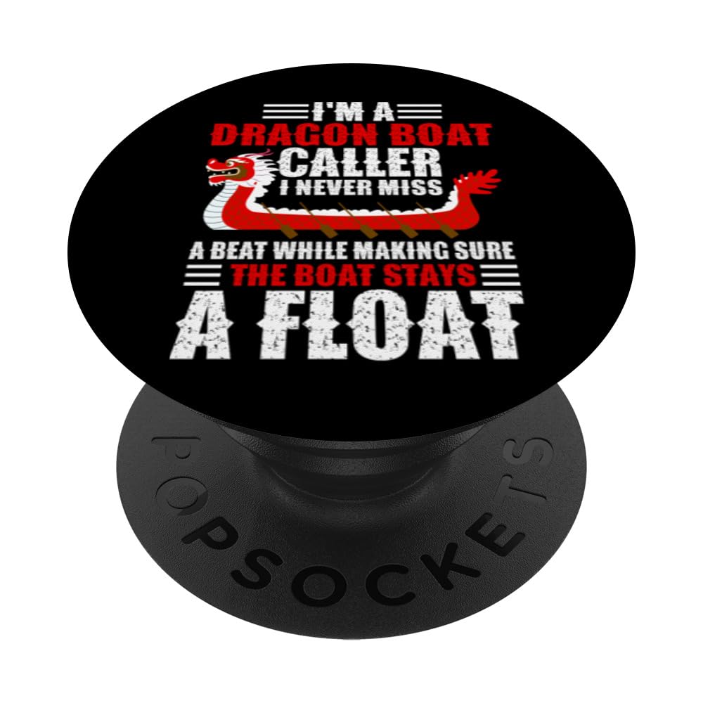 Funny Dragon Boat Caller Never Miss A Beat Racing Paddle PopSockets Swappable PopGrip