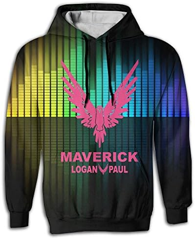 Ghostdeadly Logan Paul Logo Maverick Pink Mens Pullover Sweatshirt Printed 2 Pockets Hoodies For Boys Youth