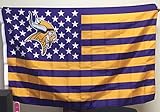 Minnesota Vikings With US Stripe Star Flag (3ftx5ft)