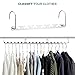 Meetu Space Saving Metal Clothes Hangers 6X2 Slots Magic Hook Design Closet Organizer (Pack of 8)