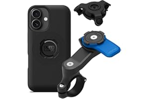 Quad Lock Motorcycle Handlebar Mount Kit with Vibration Dampener and MAG Phone Case for iPhone 16