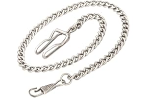 BOSHIYA Pocket Watch Chains for Men Vintage Metal Albert Vest Chain Accessories/Color: Gold/Silver/Black/Bronze