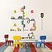decalmile Car Transportation Road Wall Decals Traffic Road Sign Education Kids Wall Stickers Childrens Room Classroom Wall Decor