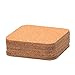 Thirsty Rhino Tiku, Slim Cork Coaster, Natural Cork Finish, Set of 10 (Square)
