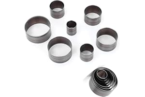 XILEWHZF Leather Cutting Dies Set,7 Pcs Leather Punching Tool,Shape Round Cutting Mold Punching Die Set for Handmade DIY Leather Craft