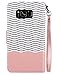 Galaxy S8 Plus Wallet Case, Galaxy S8 Plus Case, BENTOBEN Credit Card Holder S8 Plus Flip Cover Faux Leather Wave Pattern Wristlet Protective Case for Samsung Galaxy S8 Plus 2017(6.2 inch), Rose Gold